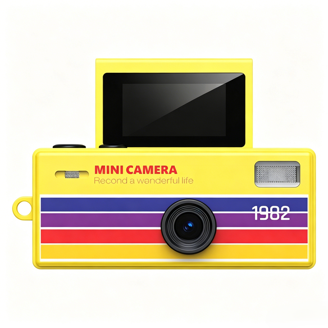Retro Pocket Digital Camera, Colorful Compact Action Camera for Kids Photography & Vlogging