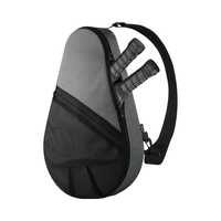 Sac à dos de rangement pour raquette de padel en nylon avec poche en maille pour 2 pagaies/balle/pickleball pour salle de sport