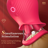 Leistungsstarkes Vibrator-Spielzeug für Frauen Lecken Saugen Vakuum-Stimulator Oral Nippel Klitoris Sauger Sexspielzeug für Erwachsene Frauen