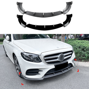Amp-Z Mercedes-Benz E-Class W213 Front Bumper Lip Splitter Carbon Fiber Texture Matte Finish 2016-2020 E260 E300 E43 AMG - Product Image 4