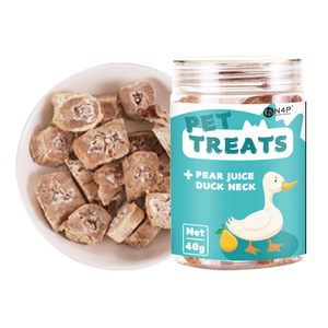 Snacks Profesionales para Mascotas, Jugo de Pera Liofilizado, Cuello de Pato, Bocadillos Mixtos Hechos con Carne Fresca, Alimento Totalmente Natural para Perros y Gatos - Product Image 1