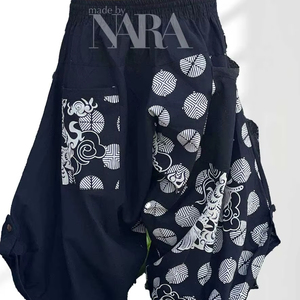 กางเกงลำลองผู้ชายได้รับแรงบันดาลใจจากการ์ตูนซามูไรเอวยางยืดเนื้อผ้าผ้าใบน้ำหนักเบาระบายอากาศได้ดี100% - Product Image 2