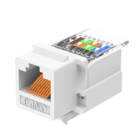 Venta al por Mayor HY-CONNECT 90 °   Conector Keystone RJ45 Cat5e UTP sin Herramientas, Material de PC, Conector Modular de Alta Densidad