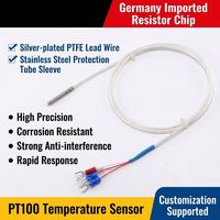 Sensor de Temperatura Personalizado de 3 Cables, Tipo K, con Sonda Industrial de Acero Inoxidable, RTD PT100/PT1000