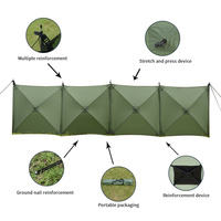 Tente de camping carrée quatre saisons pour 4 à 6 personnes en tissu Oxford, coupe-vent, triple couche et barrière anti-vent