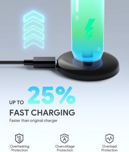 เครื่องชาร์จแปรงสีฟันไฟฟ้าแบบพกพาขนาดเล็ก USB-C ใช้ได้กับ <span class=keywords><strong>Oral</strong></span> <span class=keywords><strong>B</strong></span> <span class=keywords><strong>Pro</strong></span>/iO/D แบบเหนี่ยวนำ  ฐานชาร์จแบบพกพาขนาดเล็ก ชนิด Type C (สีดำ) - Product Image 5