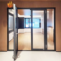 Puerta Batiente de Panel Plano de Aleación de Aluminio con Rotura de Puente Térmico, Bajo Mantenimiento, para Interiores Residenciales y Propiedades Inmobiliarias, Venta al por Mayor