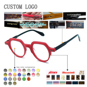 Gafas JIMEI con Logotipo Personalizado, Montura Completa Rectangular, Lentes de Resina Anti-UV, Unisex para Adultos, Montura Óptica para Corrección de Visión - Product Image 1