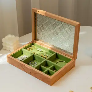 Üretici nokta yaratıcı high-end düğün yuvarlak kore kadife yüzük kutusu tek halka çift yüzük mücevher kutusu logo ile