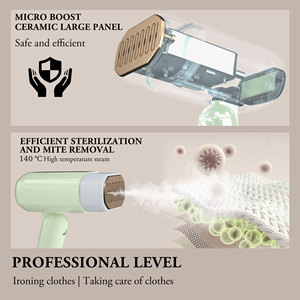 Vaporizador de ropa de vapor y secado rápido de 5 velocidades de alta potencia con mango plegable que evita la quema seca para uso en hoteles/hogares - Product Image 4