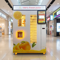 Distributeur automatique de jus de fruits frais à écran tactile 24h/24 et 7j/7, conforme ADA, à monnayeur, grande capacité, refroidi par compresseur, usage commercial