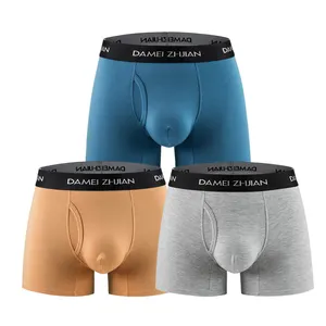 Yüksek kaliteli OEM ODM özel Logo marka yeni tasarım yüksek elastik Spandex esneklik nem modal erkek iç çamaşırı boksörler külot