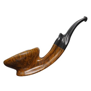 Custom Made Briar Wood Pipe Bent Type Gold Glossy Surface Tobacco Pipe For Men Traditional Smoking Accessory - Product Image 5