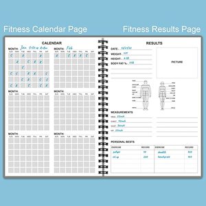 Diario de bienestar mensual <span class=keywords><strong>semanal</strong></span> personalizado para hombres, <span class=keywords><strong>planificador</strong></span> de felicidad con seguimiento de comidas personalizado, caja de tamaño A5, puntadas de sillín - Product Image 4