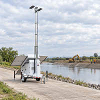 IP23 LED-Beleuchtungssysteme Solar-Beleuchtungsturm 7m Mast-Beleuchtungsturm mit MPPT-Ladung und Lithium-Batterie für Katastrophenhilfe