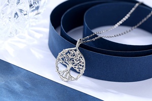 Venta al por mayor de Plata de Ley 925 joyería de mujer de la familia encantos <span class=keywords><strong>del</strong></span> árbol de la vida COLLAR COLGANTE - Product Image 4