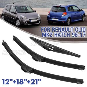 3 pièces, 21''+18''+12'', lames d'essuie-glace avant et arrière pour Renault Clio MK2 Hatch 1998-2017, accessoires de voiture - Product Image 1