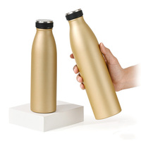 Vaso Térmico con Logotipo, 500ml 750ml, Doble Capa de Acero Inoxidable, Botella para Beber Agua, Termo con Tapa de Boca Pequeña