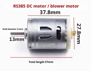 Moteur DC R385 / Moteur de sèche-cheveux / Mini moteur haute vitesse / Petit moteur 12V fabriqué dans d'autres régions étrangères - Product Image 1