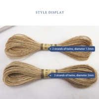 Corde en lin de Jute naturelle, m, cordon en lin pour emballage cadeau, artisanat, tricot à la main, Durable