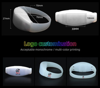 Bracelets LED en silicone imprimés personnalisés Activé par le son et télécommande DMX contrôlée par WIFI pour les décorations de fête-Bracelets LED en gros