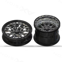 Jantes AX 17x4.5 15x10 forgées en aluminium, avec système Beadlock, déport personnalisé 5x120.65 5x114.3, finition noir brillant usiné pour Chevy Malibu 2ed Coupé