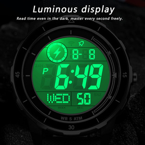 Montre numérique unisexe pour étudiants SANDA 2205 avec affichage lumineux et rappel d'alarme, montre-bracelet électronique de sport étanche - Product Image 2