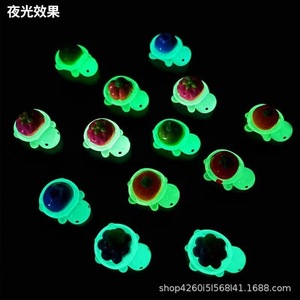 Mô phỏng ba chiều dạ quang mới rùa trái cây sáng tạo tự làm phụ kiện tóc nhựa móc khóa xe hơi đồ trang trí nhỏ - Product Image 4
