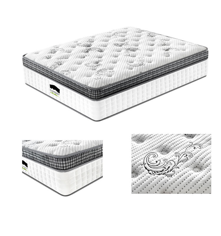 Royal Healthy Pocket Spring Mattress Euro Top Natural Latex Double Mattress And Bed Sale On Line