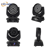 Projecteur LED Par 36x10W RGBW 4-en-1 LM Factory pour éclairage de scène DJ, contrôle DMX, tête mobile, zoom wash