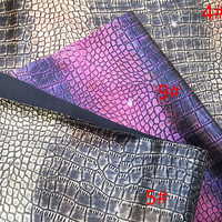 Tissu en cuir PU de crocodile gaufré de couleur bicolore pour sacs chaussures de bagage