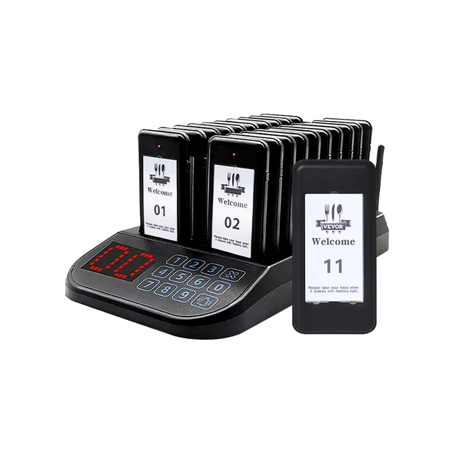 Commercial Wireless Customer Pager Buzzer 1 Keyboard and 20 Pager Wireless Pager