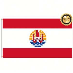 Оптовые флаги Французской Полинезии 3x5 футов, полиэстер 68D/100D, индивидуальный дизайн для всех стран, быстрая доставка, надежный поставщик, быстрое выполнение заказов - Product Image 2