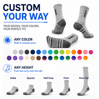 Chaussettes de sport mi-mollet en coton pour hommes, absorbant la transpiration, pour le basketball, avec logo personnalisé