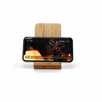 Chargeur sans fil en bambou avec porte-stylo de bureau, organiseur de crayons multifonctionnel pour bureau, support de téléphone portable pour rangement de bureau