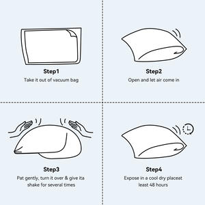 Funda de Almohada de Espuma Viscoelástica Transpirable, 100% Poliéster, Diseño de Panal, Ignífuga, Extraíble, Ergonómica, para Dolor de Cuello y Espalda - Product Image 5