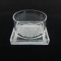 Disco de Sílice Fundida Resistente a Altas Temperaturas, Placa de Vidrio Óptico de Cuarzo UV con Orificio