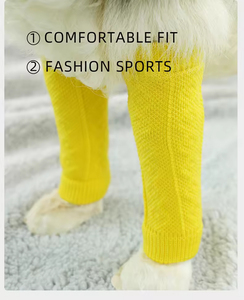 Gli scaldamuscoli elastici in maglia traspirante per animali domestici per cani e gatti proteggono le gambe degli animali domestici - Product Image 5