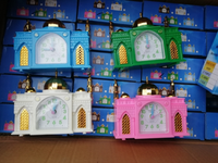 Klassische Koran-Musik Azan-Uhr Kleine Nachtlampe Muslimische Schloss-Kirchenuhr Moschee-Wecker