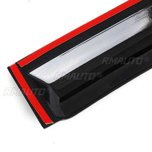 Black Car Side Window Wind <b>Deflectors</b> Window Visors Sun <b>Rain</b> Guard Vent <b>Deflectors</b> Cover For Kia Rio 4 Sedan 2017-2020 - Product Image 5
