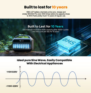 휴대용 발전소 200W 300W <span class=keywords><strong>UPS</strong></span> 휴대용 공급 전원 스테이션 리튬 배터리 미니 태양열 발전기 은행 태양 전지 배터리 - Product Image 3