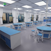 Table de laboratoire scolaire pour les études de chimie, de microbiologie, de physique et de biologie avec surface en résine époxy