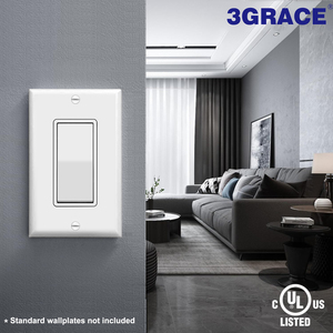 Ul được liệt kê 120/277V trang trí mái chèo Rocker chuyển đổi thay thế trắng Tường Ánh Sáng Thiết bị chuyển mạch khu dân cư - Product Image 6