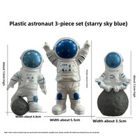 Ensemble de 7 pièces aérospatiales Série Ciel Étoilé Astronaute, Veilleuse Spatiale, Décoration de Bureau, Décoration de Gâteau, Ornements