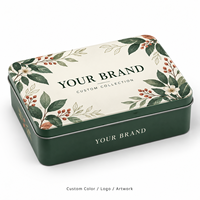 Boîte à biscuits rectangulaire personnalisée avec couvercle 115x85x22mm pour biscuits, cadeaux de boulangerie et vente au détail de fêtes