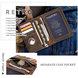 Cartera Larga Delgada Vintage Personalizada con Bloqueo RFID, Hecha a Mano con Cuero Genuino, para Tarjetas de Crédito y Pasaportes - Product Image 3