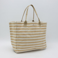 Sac fourre-tout en toile pour femme, ouvert, pour le quotidien, les courses, les voyages, grande capacité, pliable, deux poignées, simple