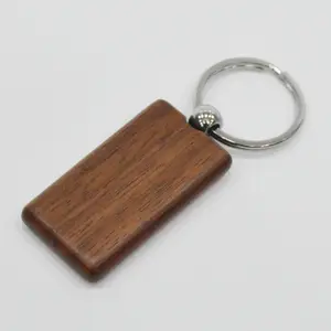 מחזיק מפתחות מחזיק מפתחות מעץ אגוז לוגו מותאם אישית לקידום מכירות באיכות טובה