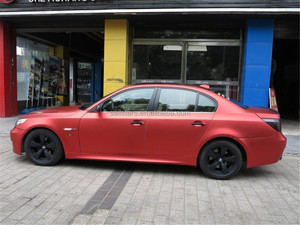 Pellicola Vinilica Cromata Opaca Rossa Senza Bolle per Wrapping Auto Adesivi 1,52*18m - Product Image 4