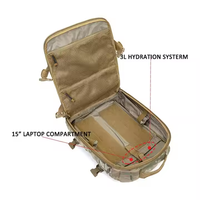 Sac d'assaut en nylon Molle Camo 1000D personnalisé gilet tactique sac casque tactique sac à dos